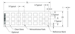 Grace Bio-Labs ONCYTE&#174; SuperNOVA&#8482; nitrocellulose film slides 24-5 mm x 6 mm pads per slide, plain glass, barcoded