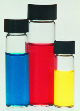 Wheaton sample vials with rubber lined caps clear glass vial, volume 20&#160;mL, thread for 24-400