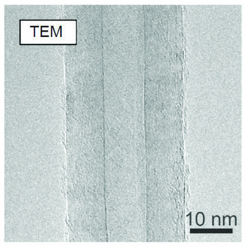 Carbon nanotube array, multi-walled, drawable vertically aligned on Si substrate