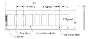 Grace Bio-Labs ONCYTE&#174; NOVA&#8482; nitrocellulose film slides 8- 6 mm x 15 mm NC pad per slide, plain glass