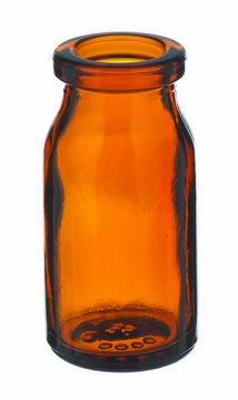 WHEATON&#174; Type I crimp top serum bottle without cap, round amber borosilicate glass bottle, capacity (5&#160;mL)