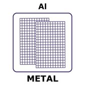 Aluminum mesh, 900x900mm, nominal aperture 0.38mm, wire diameter 0.25mm, 40x40 wires/inch, open area 37%, plain weave mesh