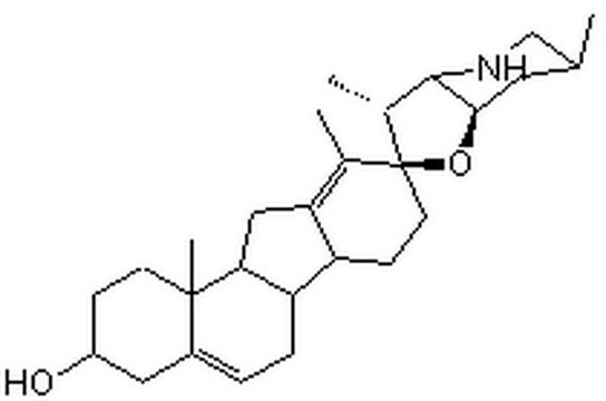 Cyclopamine, V. californicum Cyclopamine, V. californicum, CAS 4449-51-8, is a cell-permeable steroidal alkaloid &amp; cholesterol mimic that specifically antagonizes Sonic Hedgehog signaling through direct interaction with Smo.