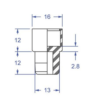 Precision Seal&#174; rubber septa red, 13 mm I.D. glass tubing