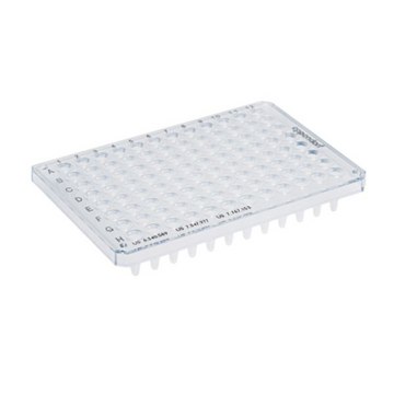 Eppendorf&#174; Twin tec microbiology PCR plates, 96 wells colorless plate, 96, semi-skirted, conical bottom colorless wells, semi-skirted, PCR clean, colorless, pkg of 10&#160;ea