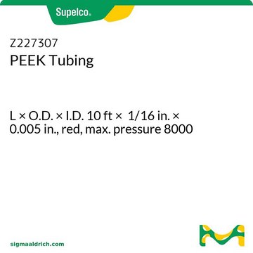 PEEK Tubing L × O.D. × I.D. 10&#160;ft × 1/16&#160;in. × 0.005&#160;in., red, max. pressure 8000