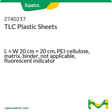 TLC Plastic Sheets L × W 20&#160;cm × 20&#160;cm, PEI-cellulose, matrix, binder, not applicable, fluorescent indicator