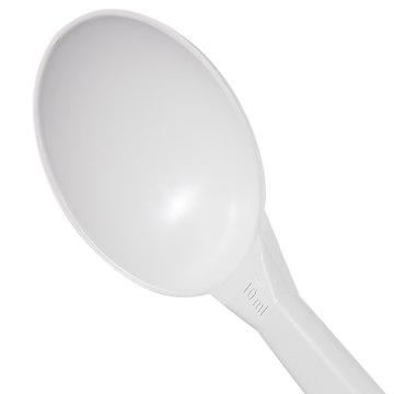 SP Bel-Art&#174; Sterileware&#8482; Teaspoon Style Sampling Spoon white polystyrene, nominal capacity 10&#160;mL (0.3&#160;oz), handle L 13.7&#160;cm (5.375&#160;in.), sterile, pack of 100&#160;ea (individually wrapped)