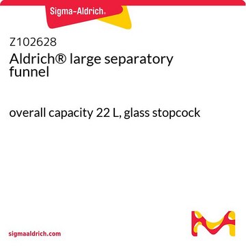 Aldrich&#174; large separatory funnel overall capacity 22 L, glass stopcock