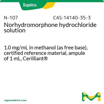 Norhydromorphone hydrochloride solution 1.0&#160;mg/mL in methanol (as free base), certified reference material, ampule of 1&#160;mL, Cerilliant&#174;