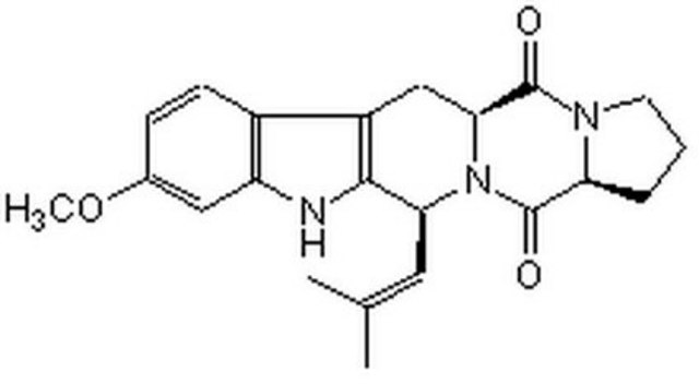 Fumitremorgin C, Aspergillus. fumigatus A cell-permeable indolyldiketopiperazinyl mycotoxin that inhibits BCRP/ABCG2 (breast cancer resistance protein/ATP-binding cassette G2) multidrug transport activity.