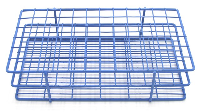 Coated Wire Tube Rack to hold, 72 x 16 mm tubes, blue