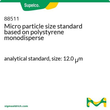 Micro particle size standard based on polystyrene monodisperse analytical standard, size: 12.0 &#956;m