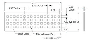Grace Bio-Labs ONCYTE&#174; NOVA&#8482; nitrocellulose film slides 64- 2.5 mm x 2.5 mm NC pad per slide, plain glass