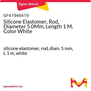 Silicone Elastomer, Rod, Diameter 5.0Mm, Length 1 M, Color White silicone elastomer, rod, diam. 5&#160;mm, L 1&#160;m, white