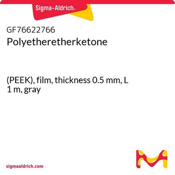 Polyetheretherketone (PEEK), film, thickness 0.5&#160;mm, L 1&#160;m, gray