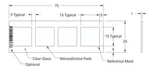 Grace Bio-Labs ONCYTE&#174; NOVA&#8482; nitrocellulose film slides 4- 15 mm x 15 mm NC pad per slide, plain glass