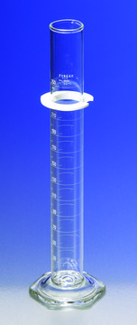 Pyrex&#174; graduated cylinder, single metric scale, white enamel graduations volume 25&#160;mL