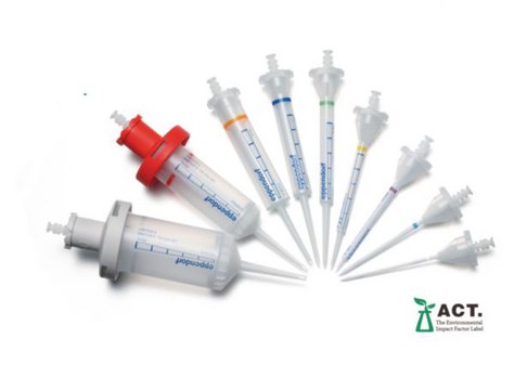 Eppendorf&#174; Combitips advanced assortment pack contains 1 Combitp ad- vanced of each size and one 25 mL and one 50 mL adapter