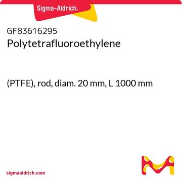 Polytetrafluoroethylene (PTFE), rod, diam. 20&#160;mm, L 1000&#160;mm