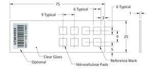 Grace Bio-Labs ONCYTE&#174; AVID&#8482; nitrocellulose film slides 8 (Pads), L × W 6&#160;mm × 6&#160;mm , Pads