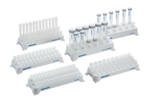 Eppendorf&#174; Tube Rack for 0.5 mL Tubes Holds 48 x 0.5 mL tubes, 3 rows of 16 wells each, pkg of 2&#160;pieces, white, autoclavable