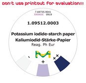 Potassium iodide-starch paper roll L 4.8&#160;m , with color scale, reag. Ph. Eur., MQuant&#174;
