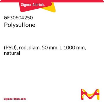 Polysulfone (PSU), rod, diam. 50&#160;mm, L 1000&#160;mm, natural