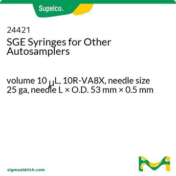 SGE Syringes for Other Autosamplers volume 10&#160;&#956;L, 10R-VA8X, needle size 25 ga, needle L × O.D. 53&#160;mm × 0.5&#160;mm