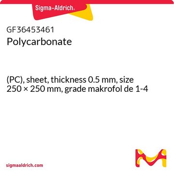 Polycarbonate (PC), sheet, thickness 0.5&#160;mm, size 250 × 250&#160;mm, grade makrofol de 1-4