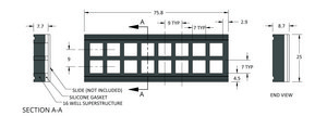 Grace Bio-Labs ProPlate&#174; microarray system, slide module only size 16&#160;wells, W × L 7&#160;mm × 7&#160;mm, without clips