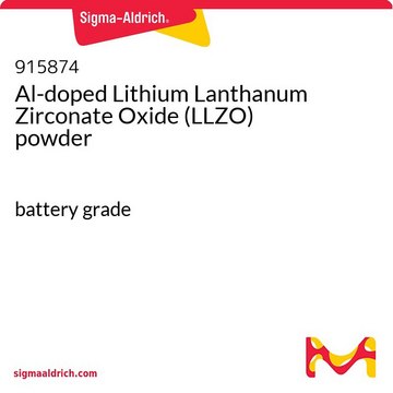 Al-doped lithium lanthanum zirconium oxide (LLZO) solid electrolyte, powder, battery grade