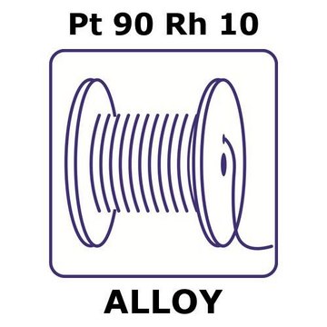 Platinum-rhodium alloy, Pt90Rh10 0.2m wire, 0.005mm diameter, wollaston wire