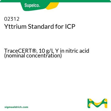 Yttrium Standard for ICP TraceCERT&#174;, 10&#160;g/L Y in nitric acid (nominal concentration)