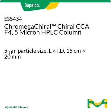 ChromegaChiral&#8482; Chiral CCA F4, 5 Micron HPLC Column 5&#160;&#956;m particle size, L × I.D. 15&#160;cm × 20&#160;mm