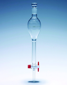 Pyrex&#174; Separating funnel, Gilson style with PTFE key 60&#160;mL