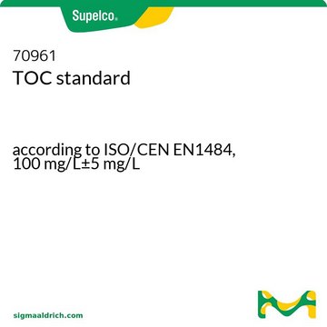 TOC standard according to ISO/CEN EN1484, 100&#160;mg/L±5&#160;mg/L