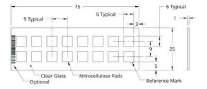 Grace Bio-Labs ONCYTE&#174; AVID&#8482; nitrocellulose film slides 16 (Pads), L × W 6&#160;mm × 6&#160;mm , Pads