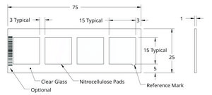 Grace Bio-Labs ONCYTE&#174; SuperNOVA&#8482; nitrocellulose film slides 4-15 mm x 15 mm NC pads per slide, plain glass
