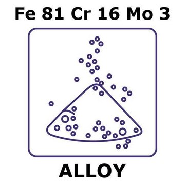 Iron-Chromium-Molybdenum alloy, Fe81Cr16Mo3 powder, 150micron max. particle size, atomized, 50g, 30micron