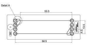 Cross-shaped channel chip (slide format) Fluidic 161, Cyclic Olefin Copolymer (COC) with Mini-Luer Interface