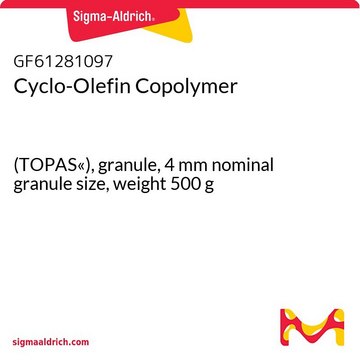 Cyclo-Olefin Copolymer (TOPAS«), granule, 4&#160;mm nominal granule size, weight 500&#160;g