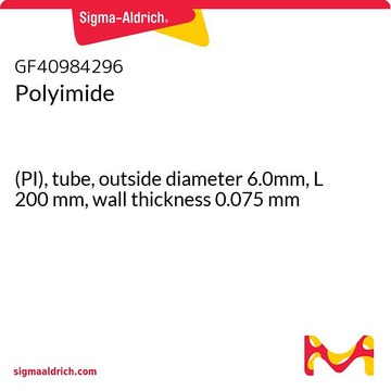 Polyimide (PI), tube, outside diameter 6.0mm, L 200&#160;mm, wall thickness 0.075&#160;mm