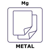 Magnesium foil, thickness 0.025&#160;mm, size 50 × 50&#160;mm, purity 99.9%