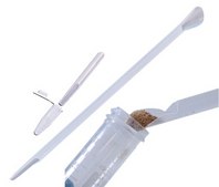 Levgo&#174; smartSpatula&#174; disposable PP laboratory spatula, Look for the V at the neck&#8482; L 210&#160;mm, white, standard