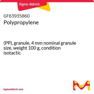 Polypropylene (PP), granule, 4&#160;mm nominal granule size, weight 100&#160;g, condition isotactic