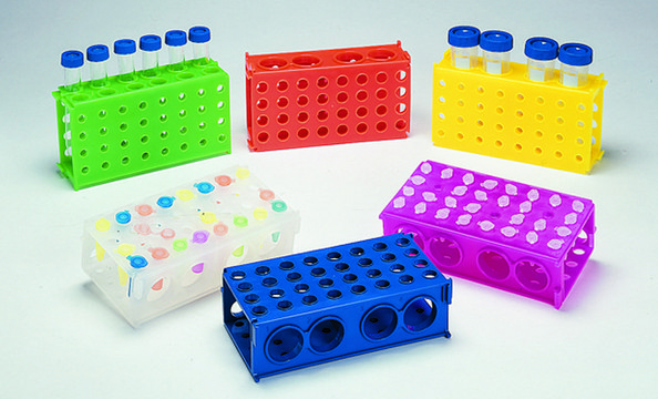 Four-way microtube rack assorted colors