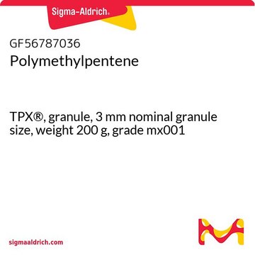 Polymethylpentene TPX&#174;, granule, 3&#160;mm nominal granule size, weight 200&#160;g, grade mx001