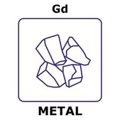 Gadolinium lump, 25&#160;mm max. lump size, weight 20&#160;g, purity 99.9%