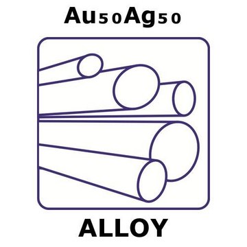 Gold/Silver rod, Au 50%/Ag 50% (Atomic %), 3.0&#160;mm diameter, length 10 mm, temper as drawn